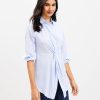 Clothing Loft | Twist Everyday Tunic Shirt Pale Lavender Luster