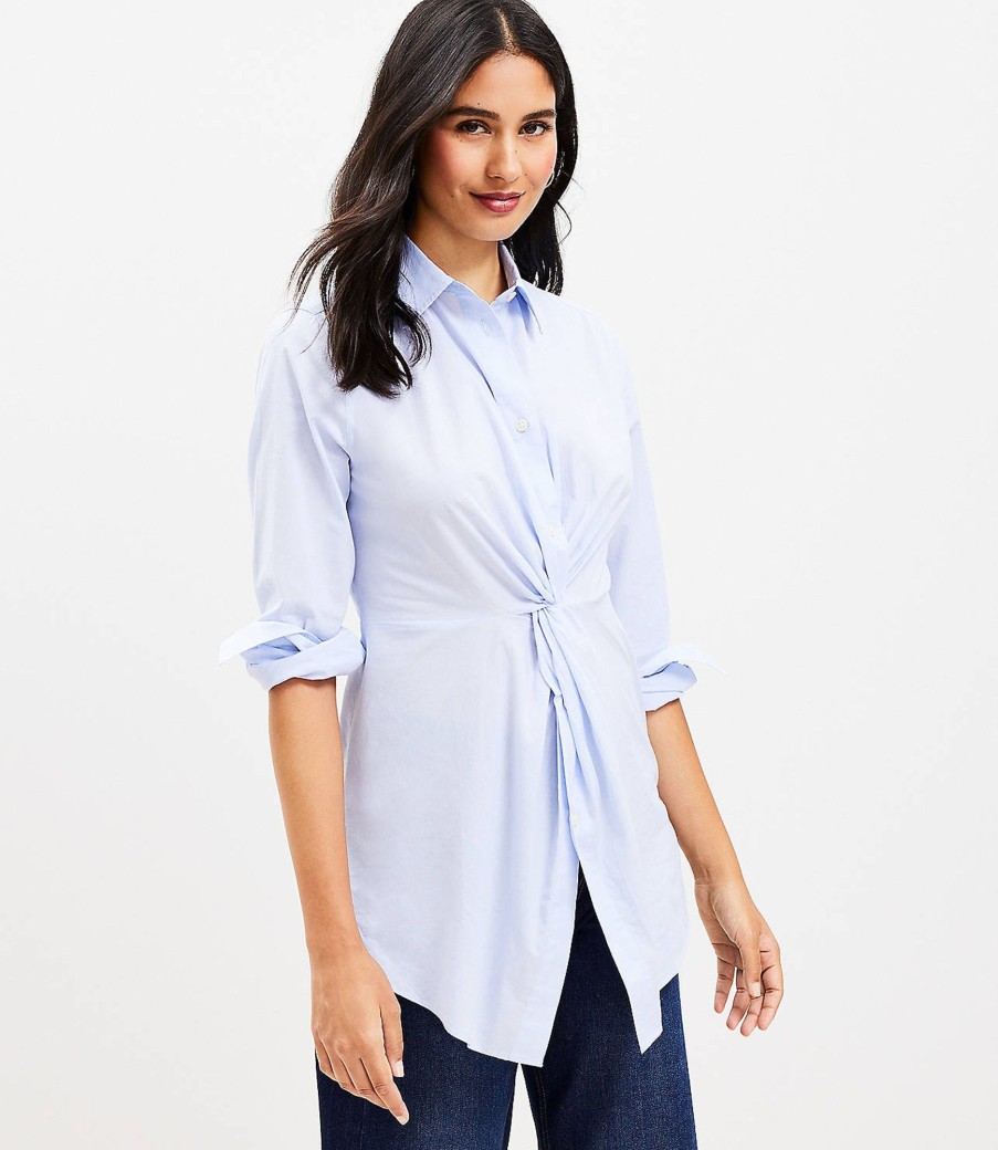 Clothing Loft | Twist Everyday Tunic Shirt Pale Lavender Luster