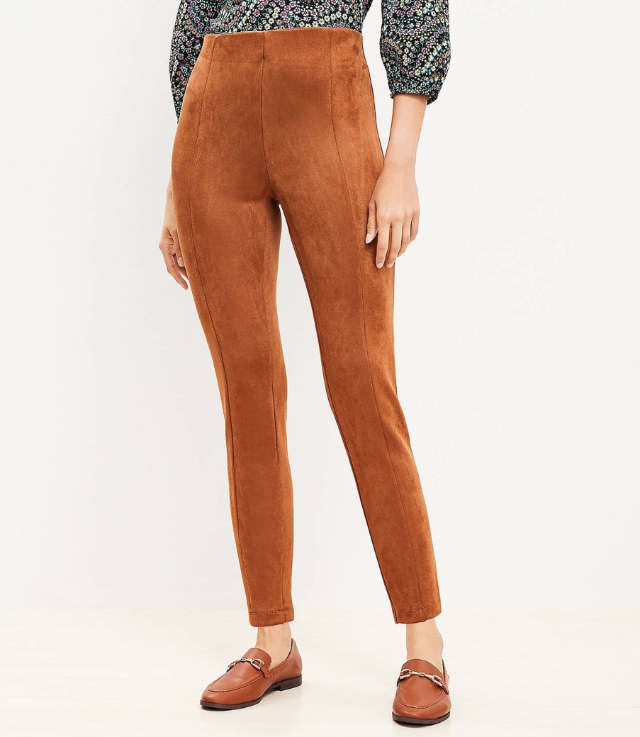 Clothing Loft | Faux Suede Leggings Fresh Pumpernickel