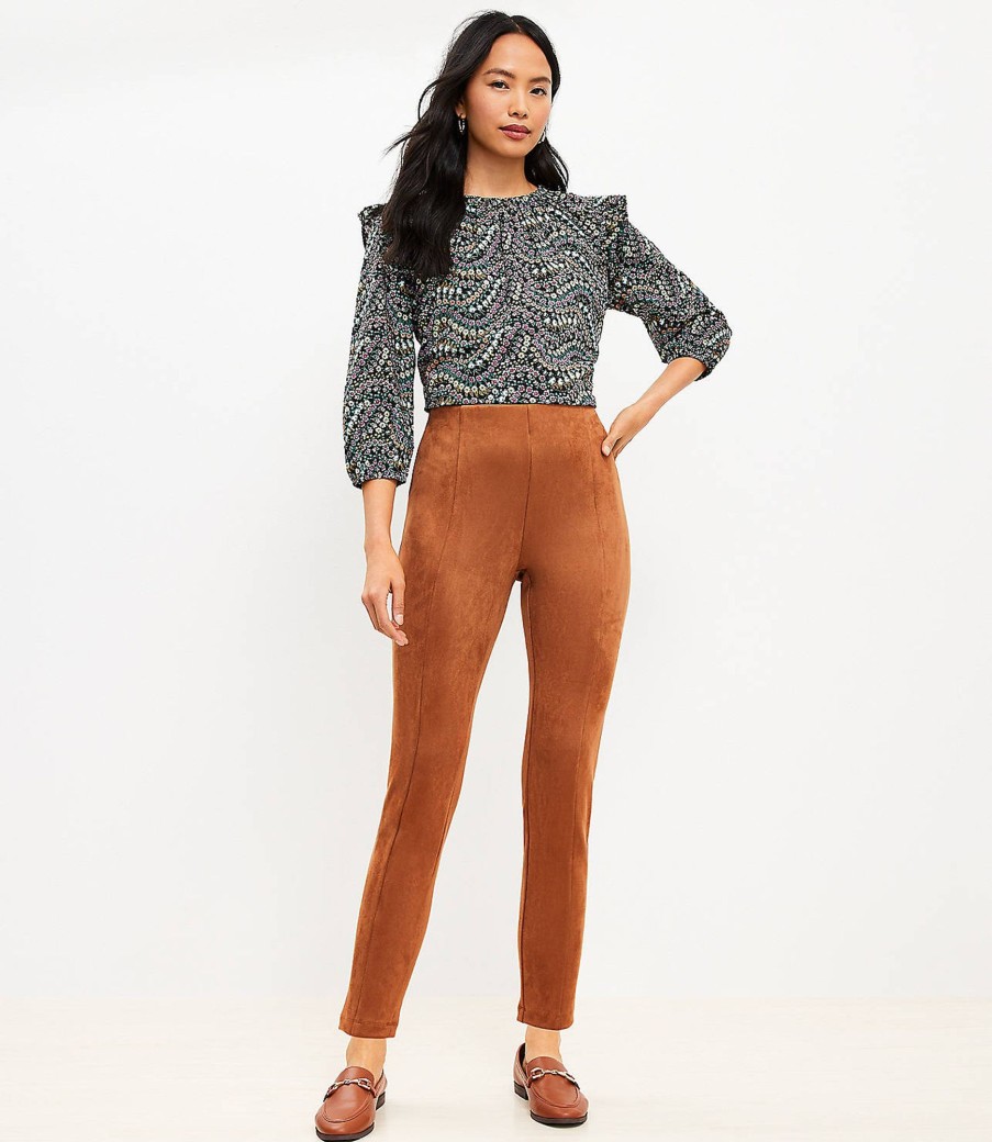 Clothing Loft | Faux Suede Leggings Fresh Pumpernickel