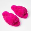 Accessories & Shoes Loft | Faux Fur Twist Slippers Fuchsia Splash