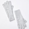 Clothing Loft | Cable Gloves Soft Heather Grey