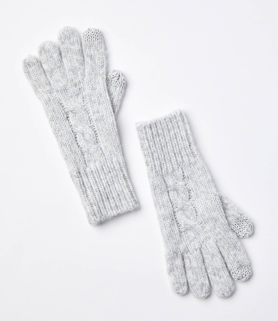 Clothing Loft | Cable Gloves Soft Heather Grey