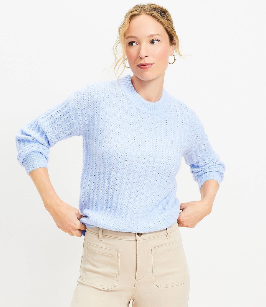 Clothing Loft | Fuzzy Ribbed Sweater Serenity