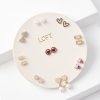 Accessories & Shoes Loft | Heart Stud Earring Set Barberry Red