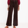 Clothing Loft | Palmer Wide Leg Pants In Corduroy Iced Espresso