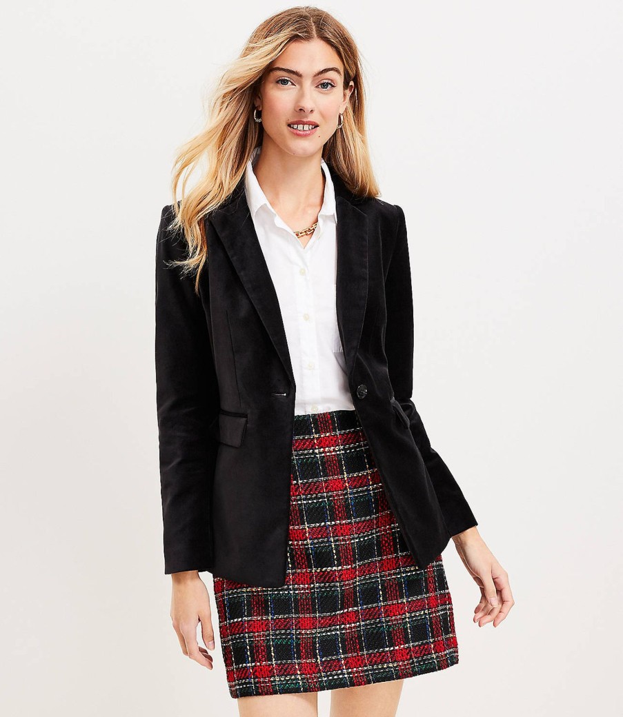 Clothing Loft | Velvet Modern Blazer Black