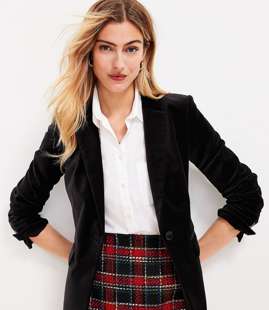 Clothing Loft | Velvet Modern Blazer Black