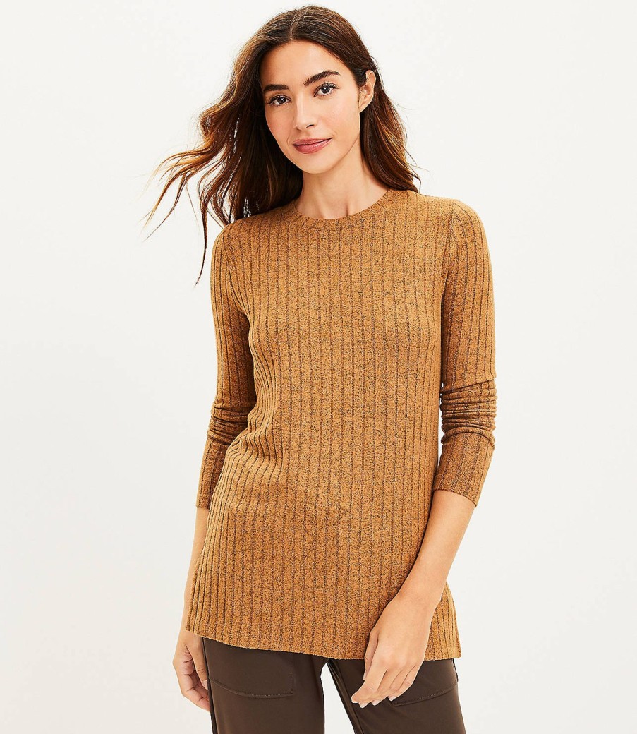 Clothing Loft | Lou & Grey Brushed Ribbed Tee Simply Camel