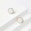 Accessories & Shoes Loft | Sparkle Stud Earrings Whisper White