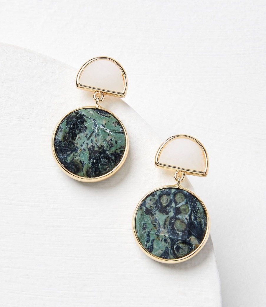 Accessories & Shoes Loft | Circle Earrings Teal Shadow