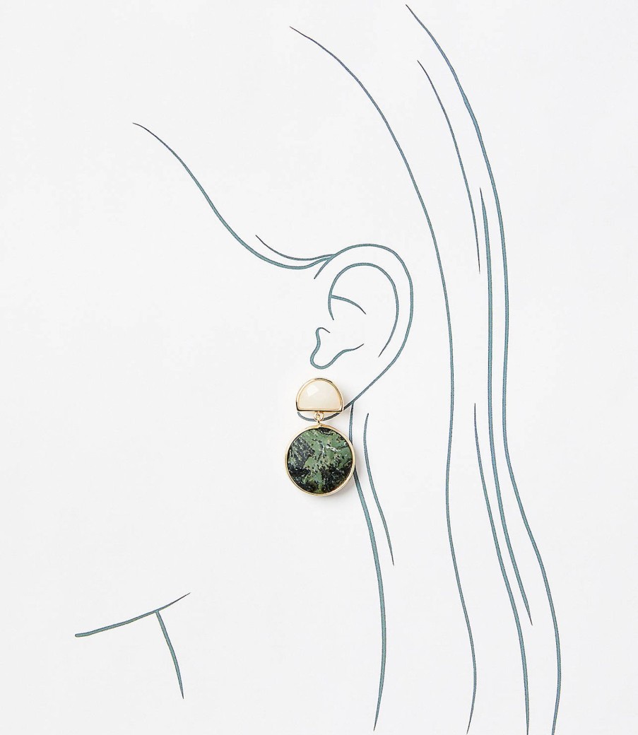 Accessories & Shoes Loft | Circle Earrings Teal Shadow