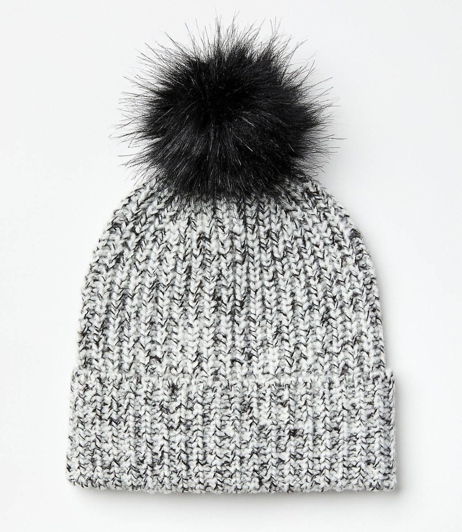 Accessories & Shoes Loft | Marled Pom Pom Beanie Black