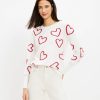 Clothing Loft | Heart Sweater Whisper White