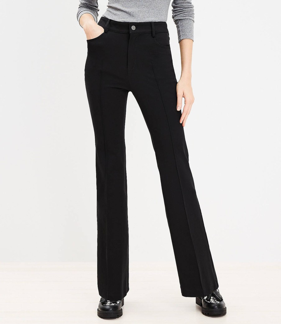 Clothing Loft | Five Pocket Slim Flare Pants In Bi-Stretch Black