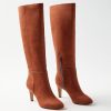 Accessories & Shoes Loft | Seamed Heeled Tall Boots Chestnut Brown