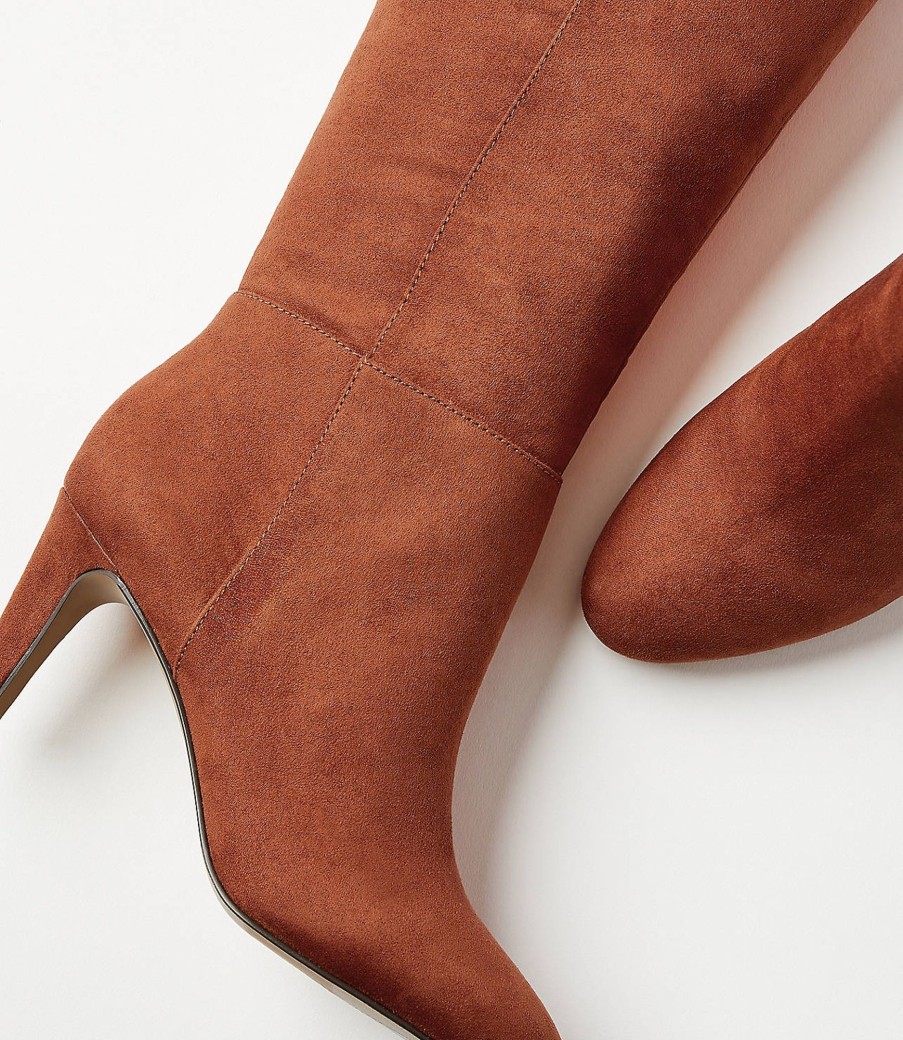 Accessories & Shoes Loft | Seamed Heeled Tall Boots Chestnut Brown