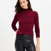 Clothing Loft | Ribbed Mock Neck Top Magical Plum