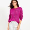 Clothing Loft | Sparkle Cable Sweater Violet Orchid