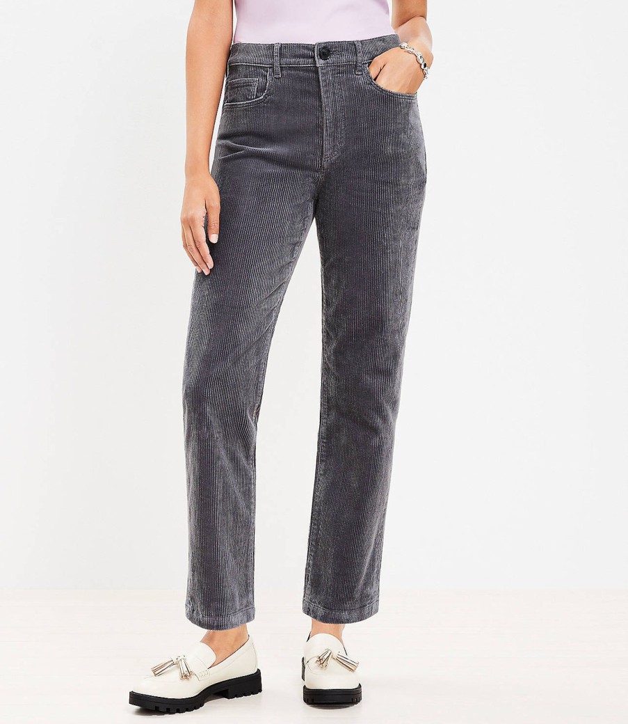 Clothing Loft | Straight Corduroy Pants Mercury Grey