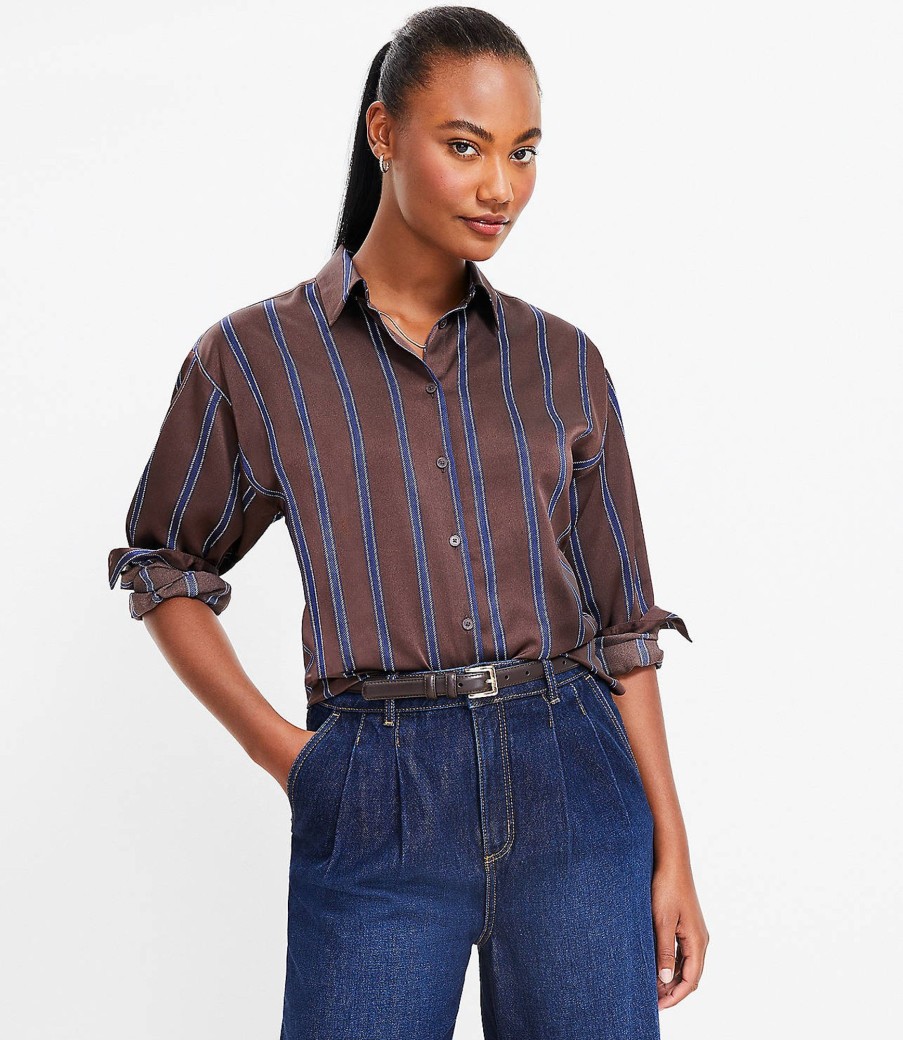 Clothing Loft | Striped Everyday Shirt Carob