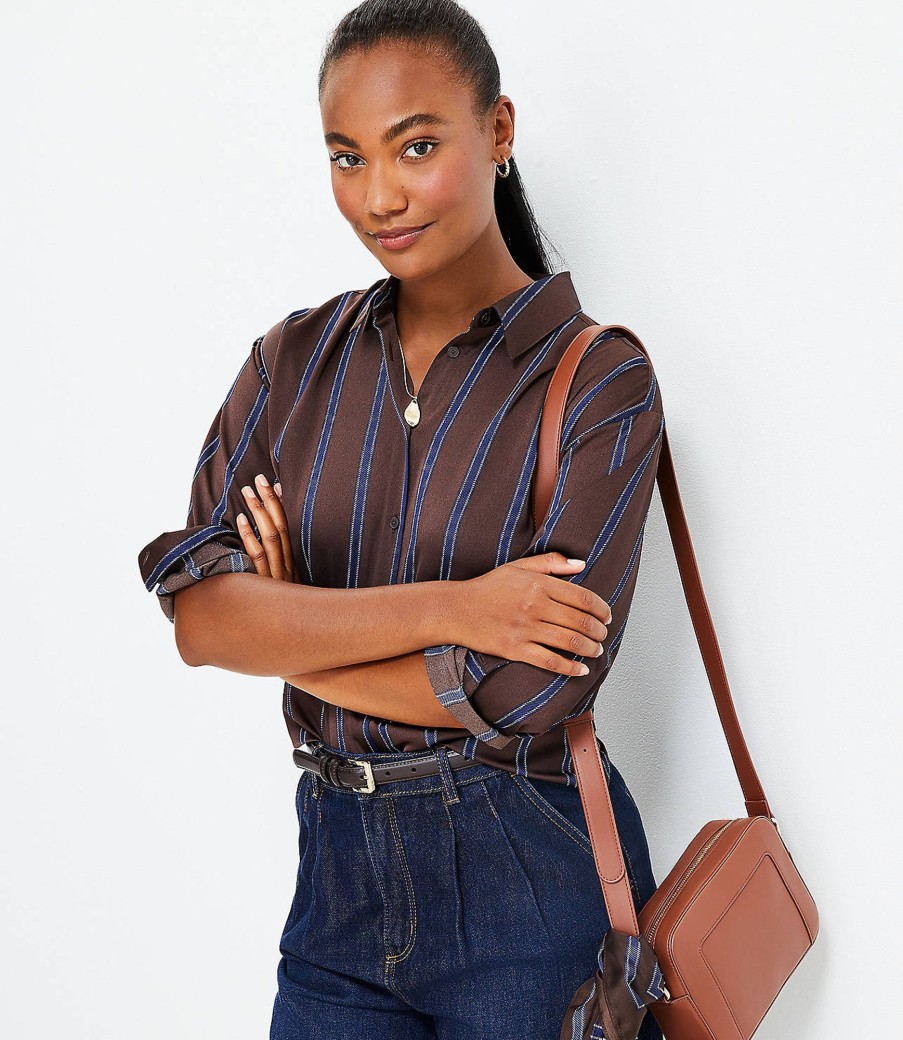 Clothing Loft | Striped Everyday Shirt Carob