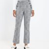 Clothing Loft | Curvy Mariner Kick Crop Pants In Plaid Bi-Stretch Whisper White