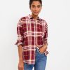 Clothing Loft | Plaid Flannel Oversized Everyday Shirt Fresh Syrah