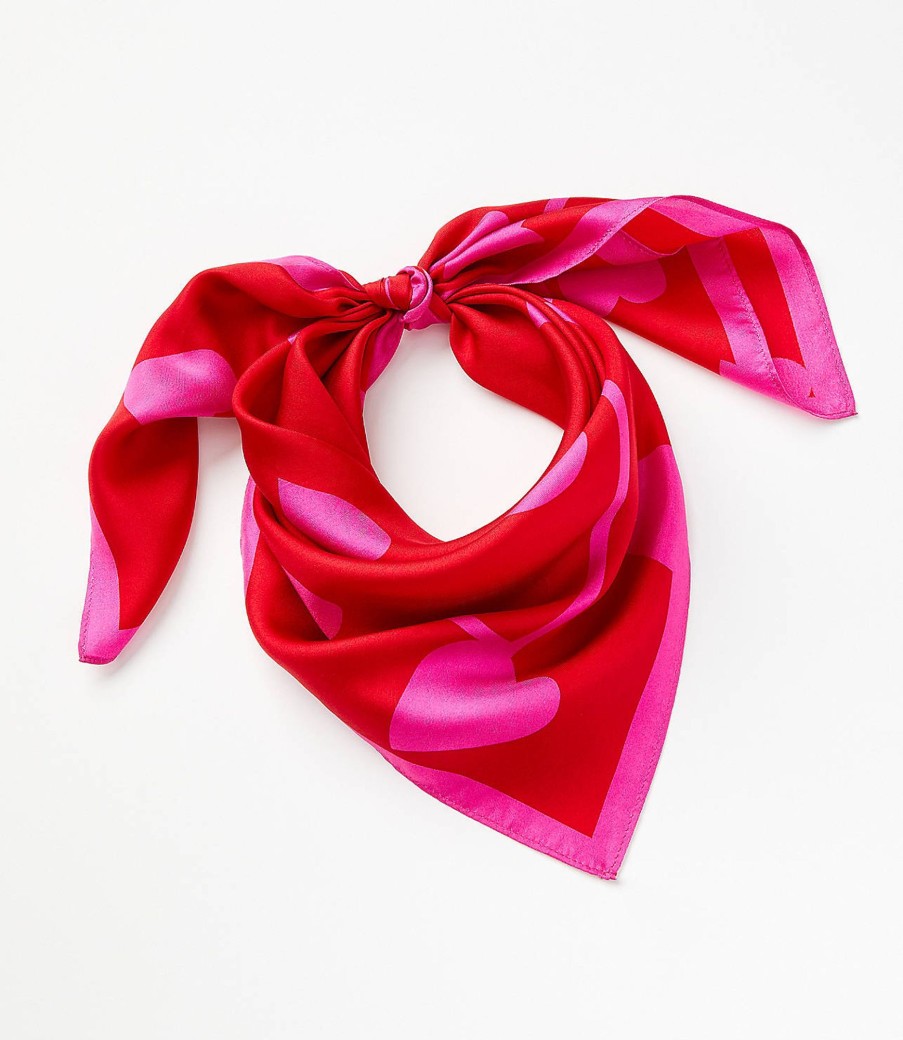 Accessories & Shoes Loft | Sweetheart Square Scarf Tango Red