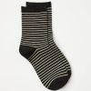 Accessories & Shoes Loft | Shimmer Stripe Crew Socks Black