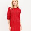 Clothing Loft | Cable Sweater Dress Tango Red