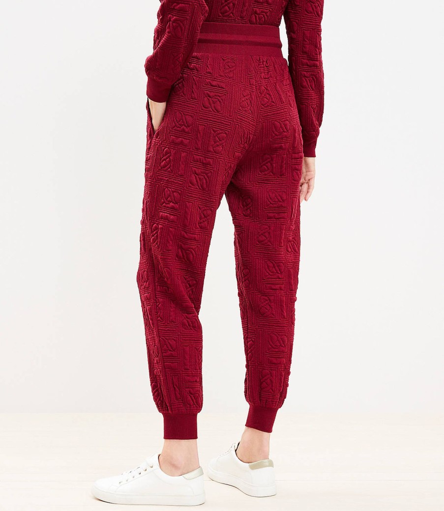 Clothing Loft | Lou & Grey Ampersand Jacquard Joggers Classic Rouge