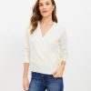 Clothing Loft | Ribbed Wrap Sweater Whisper White