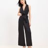 Clothing Loft | Satin Halter Wrap Jumpsuit Black