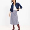 Clothing Loft | Geo Bias Midi Skirt Silky Blue