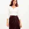 Clothing Loft | Velvet Twist Shift Skirt Crushed Blackberry