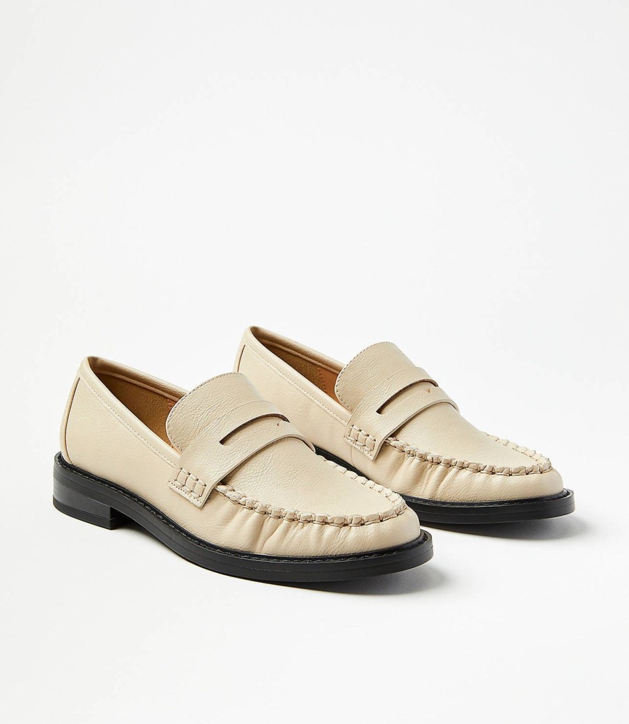 Accessories & Shoes Loft | Modern Penny Loafers Ivory