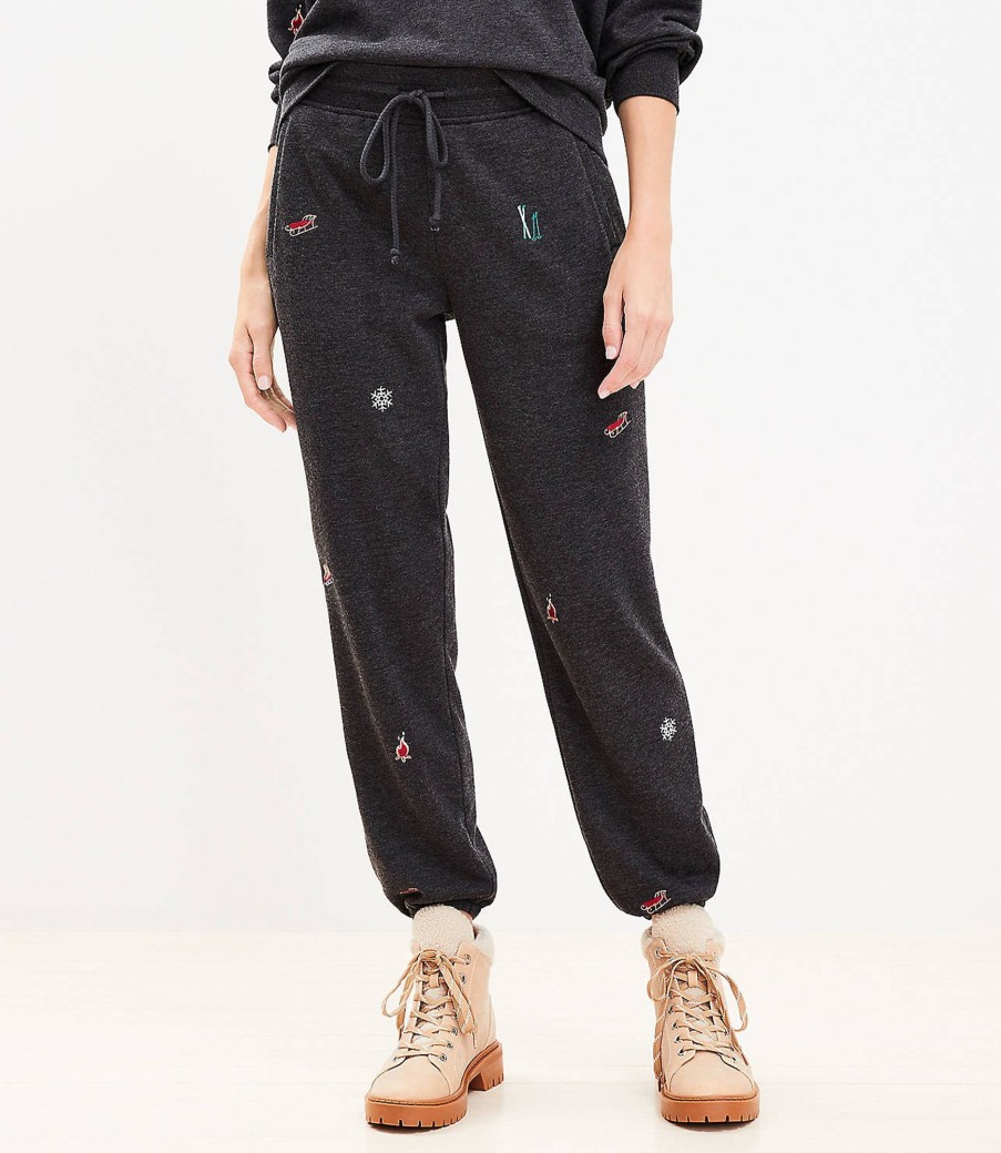 Clothing Loft | Lou & Grey Ski Lodge Cozy Cotton Terry Joggers Black