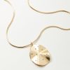 Accessories & Shoes Loft | Sparkle Sculpted Pendant Necklace Goldtone