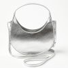 Accessories & Shoes Loft | Metallic Crescent Crossbody Bag Silvertone