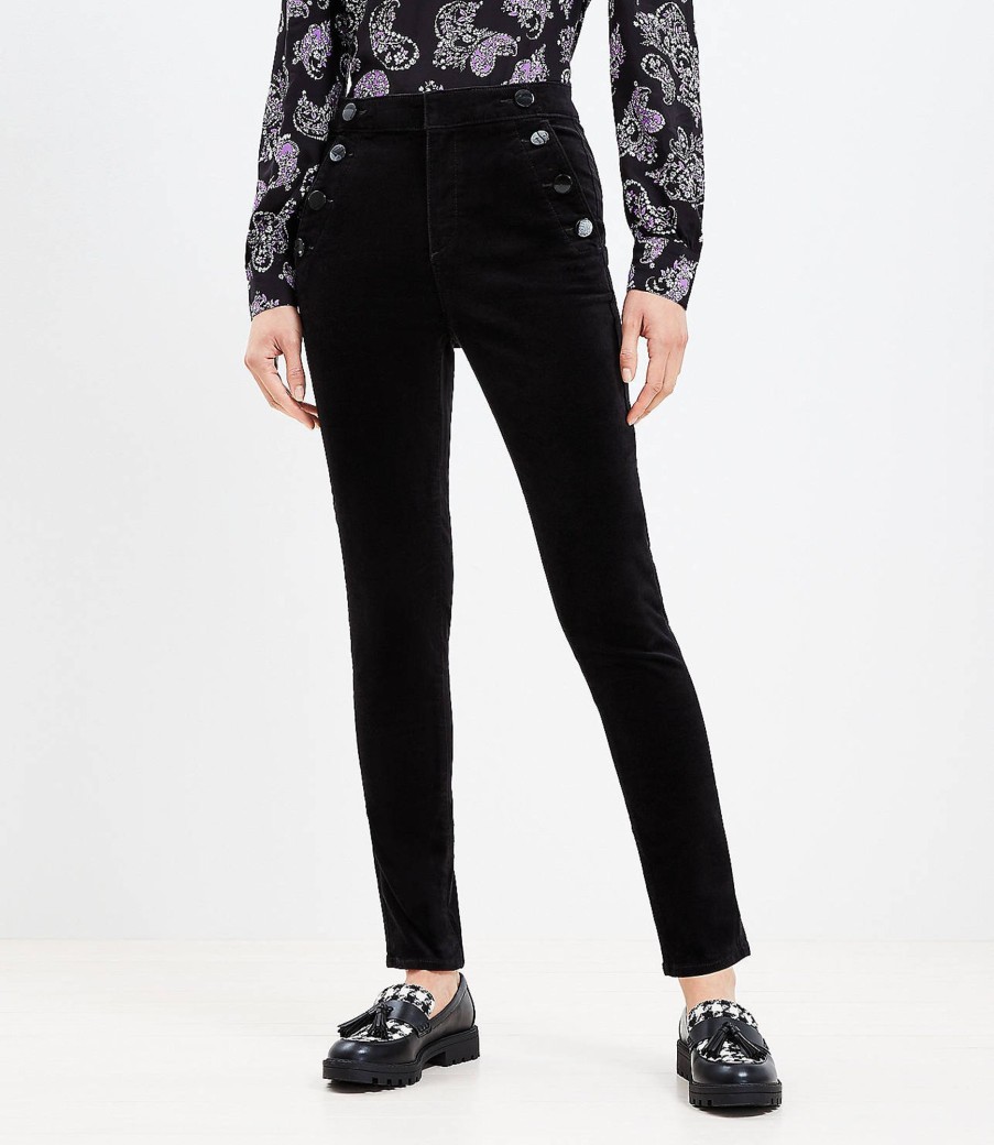 Clothing Loft | Curvy Mariner Skinny Pants In Velvet Black