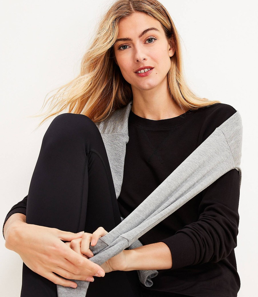 Clothing Loft | Lou & Grey Signaturesoft Shirttail Sweatshirt Black