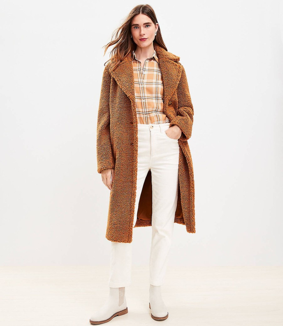 Clothing Loft | Shearling Modern Coat Dark Brown Sugar