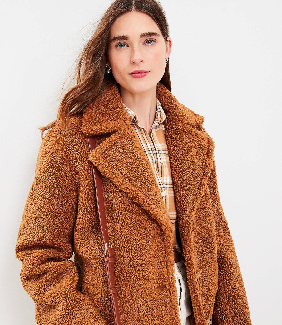 Clothing Loft | Shearling Modern Coat Dark Brown Sugar