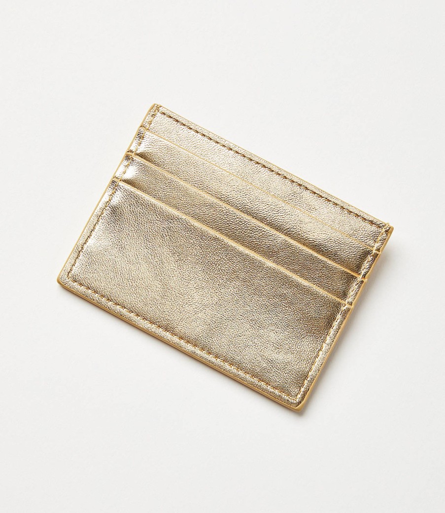 Accessories & Shoes Loft | Metallic Card Case Gold Tone