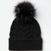 Accessories & Shoes Loft | Cable Pom Pom Beanie Black