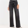 Clothing Loft | Belted High Rise Wide Leg Jeans In Washed Black Wash