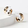 Accessories & Shoes Loft | Mixed Metal Chunky Hoop Earrings Gold / Silver