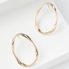 Accessories & Shoes Loft | Oval Open Earrings Goldtone