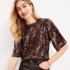 Clothing Loft | Sequin Top Dark Brown